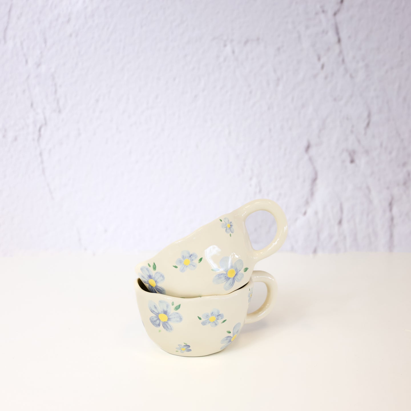 Blue Floral Teacup - Olive and Fig Hampers and Flowers