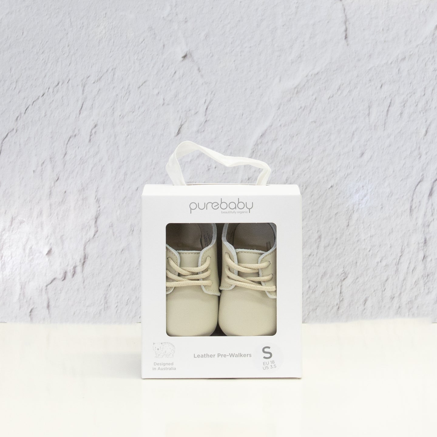 Leather Taupe Bootie Purebaby Small