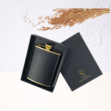 Brass and Leather Hip Flask