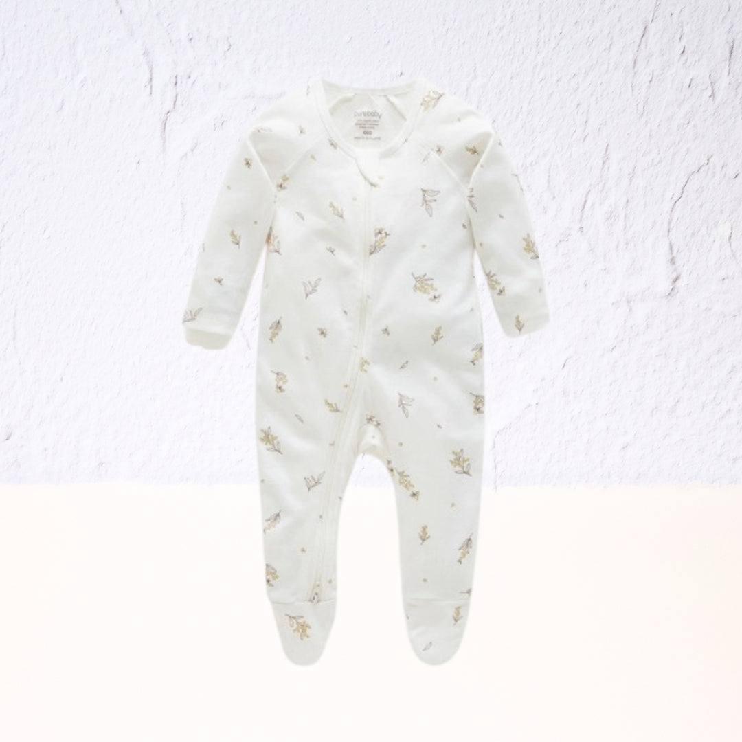 Purebaby Zip Growsuit 000 Wattle