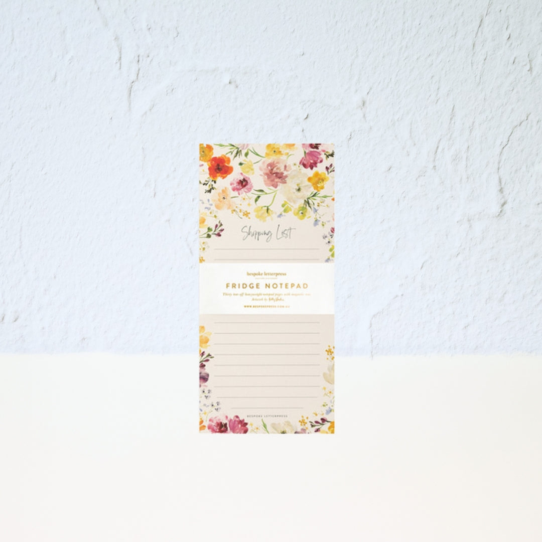 Wildflower Shopping List Notepad