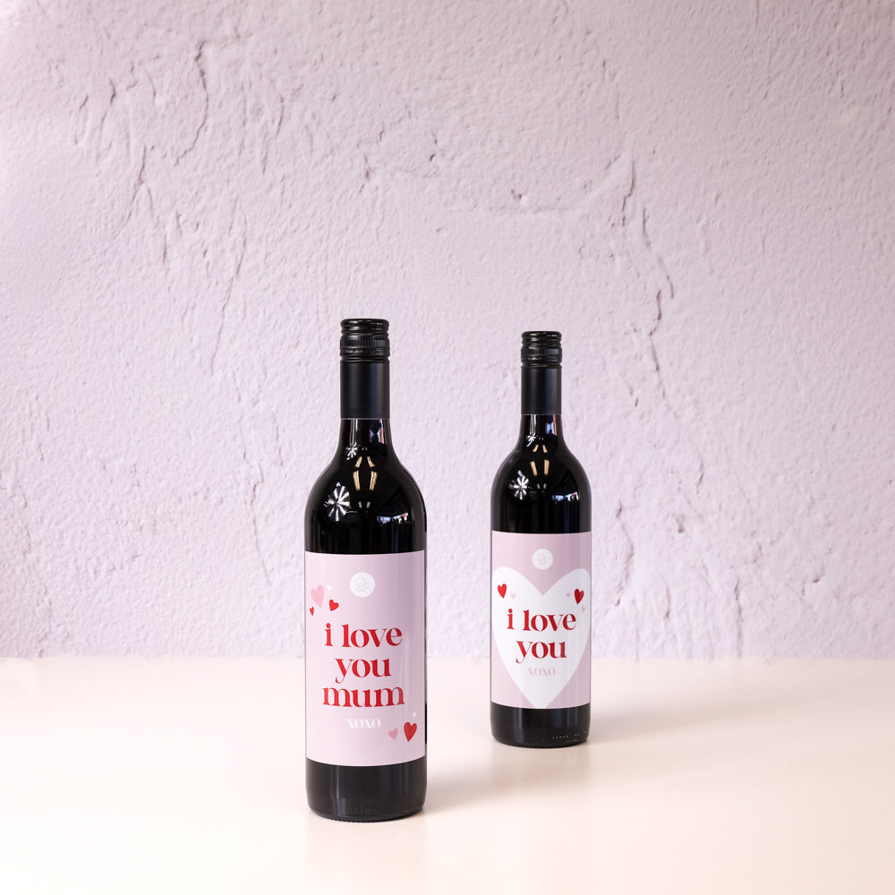 'I LOVE YOU MUM' Red Wine - Olive and Fig Hampers and Flowers