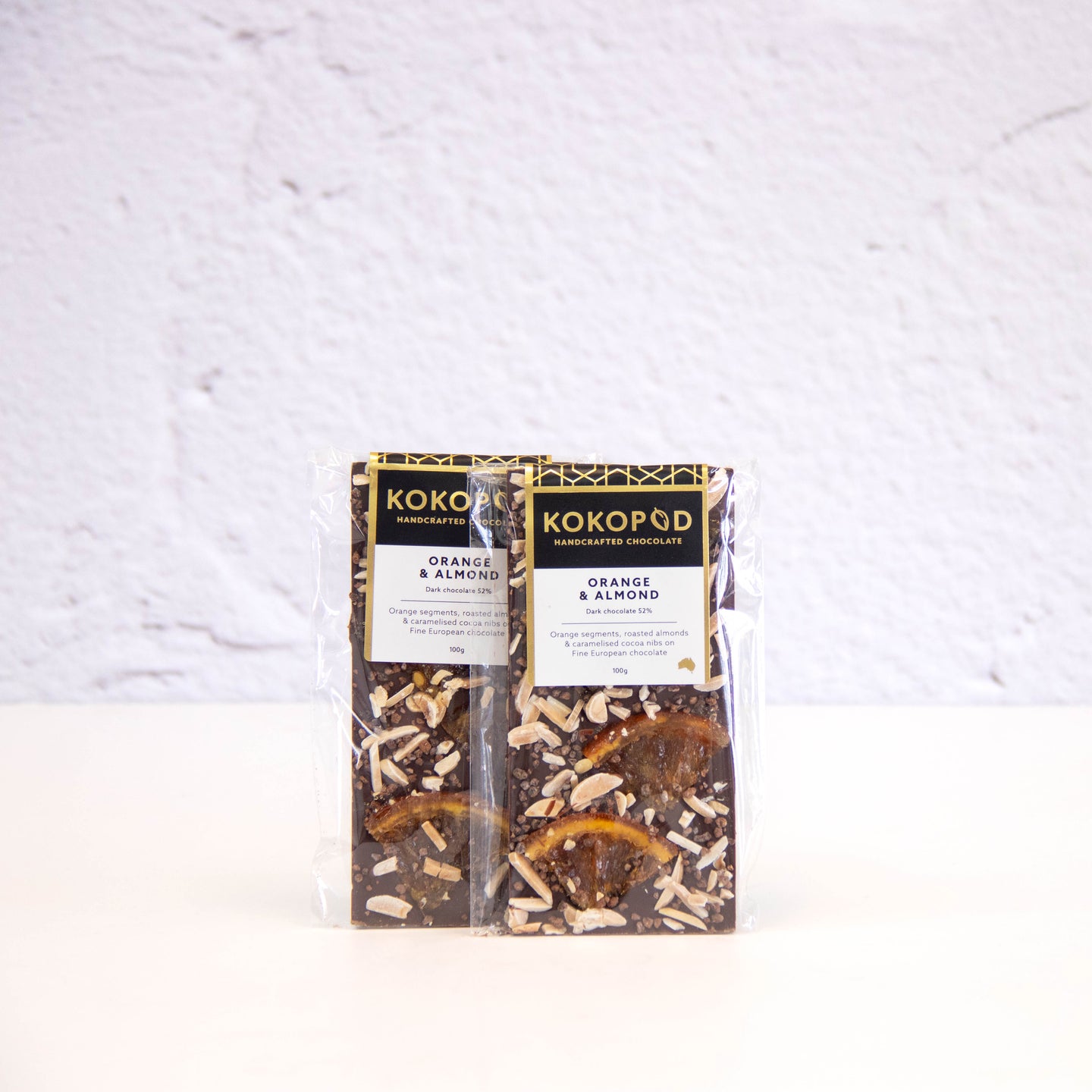 Orange & Almond Kokopod Handcrafted European Chocolate 100g - Olive and Fig Hampers and Flowers