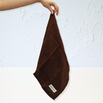 Pure French Linen Tea Towel Chocolate