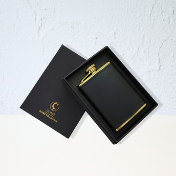 Brass and Leather Hip Flask
