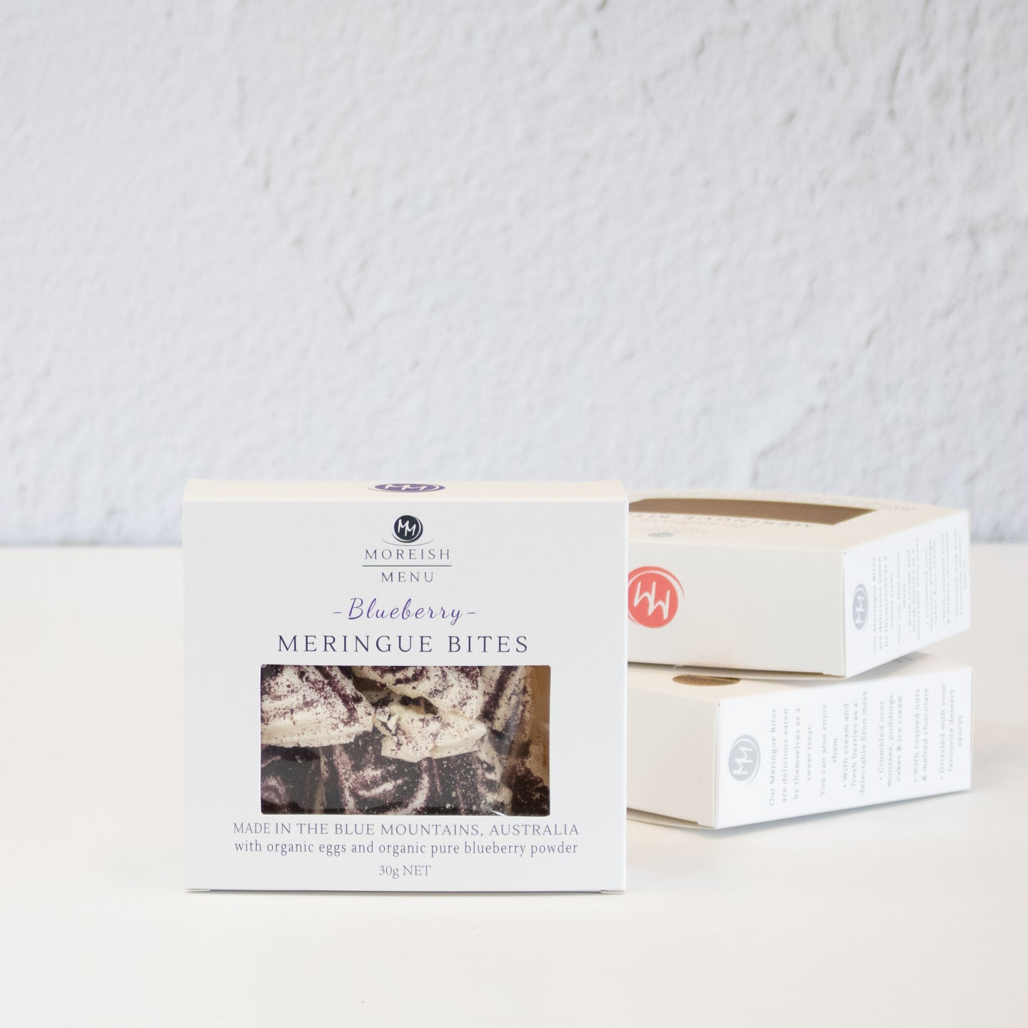 Moreish Menu Blueberry Meringue Bites 30gm - Olive and Fig Hampers and Flowers