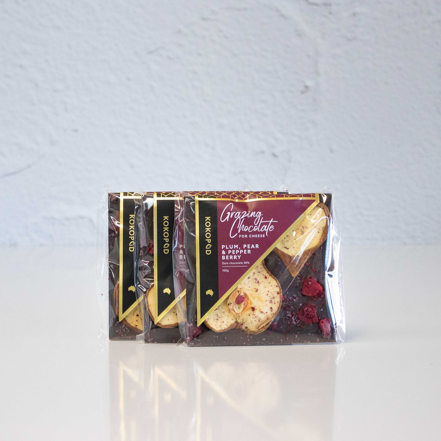 Kokopod Grazing Chocolate Plumb Pear & Pepper Berry 100g - Olive and Fig Hampers and Flowers